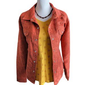 Jordan Blue Label Orange Boho Floral Paisley Top– Size XL